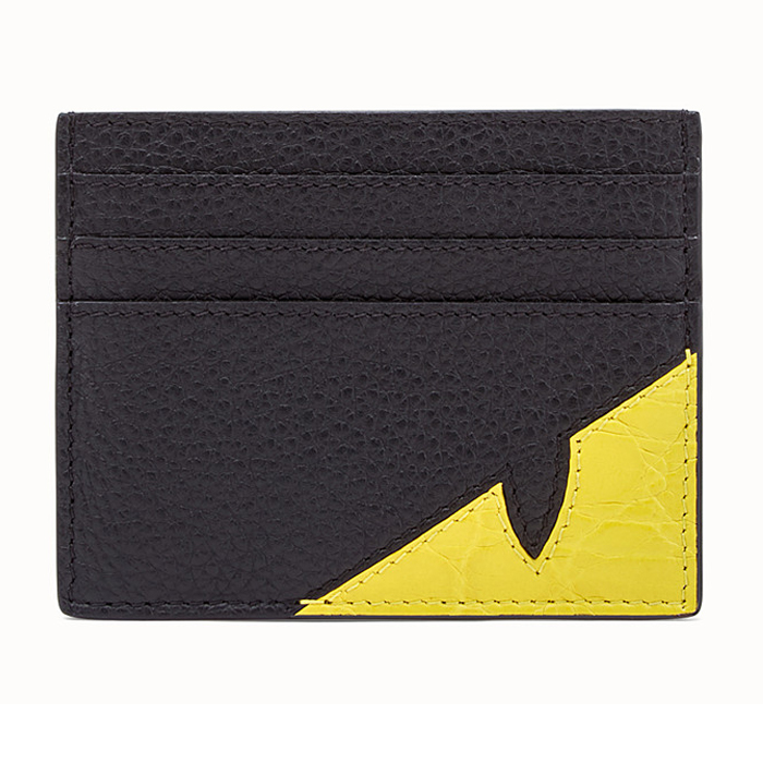 フェンディFENDI WALLET メンズウオレット7M0164 A8V7 F0R2A Black leather card holder