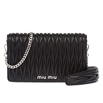 MIU MIU BAG 5BP001N88NERO  D_LICE LEATHER BAG