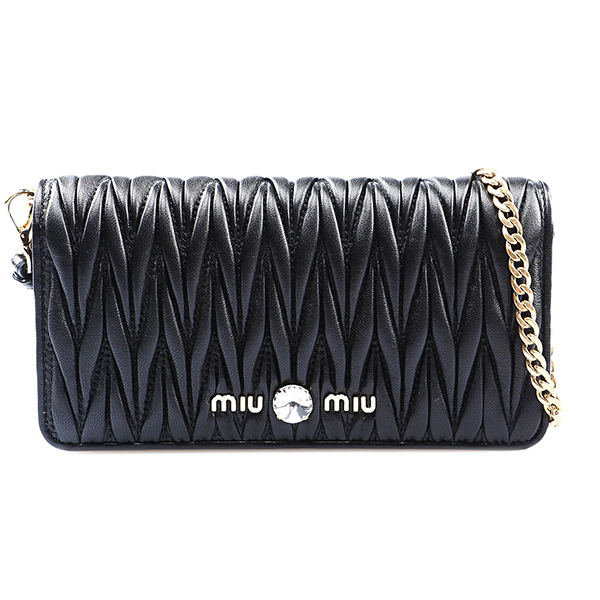 MIU MIU BAG 5DH0292B9GNERO mini-shoulder bag Lady's shoulder bag pochette black