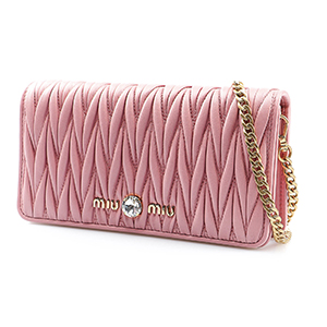 MIU MIU BAG 5DH0292B9GROSA Pink & Purple Mini Crossbody Matellasse In Lamb Skin