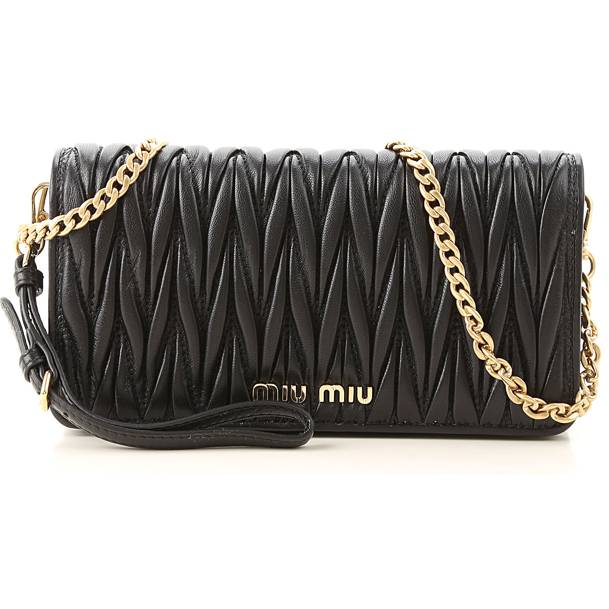 MIU MIU BAG 5DH029N88NERO MATELASS_ LEATHER MINI-BAG