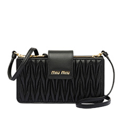 MIU MIU SLG 5DH042N88NERO Matelass_ nappa leather