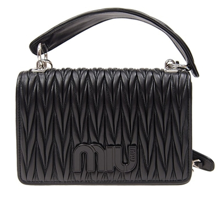 MIU MIU BAG 5BH107N88NERO LAMBSKIN BLACK