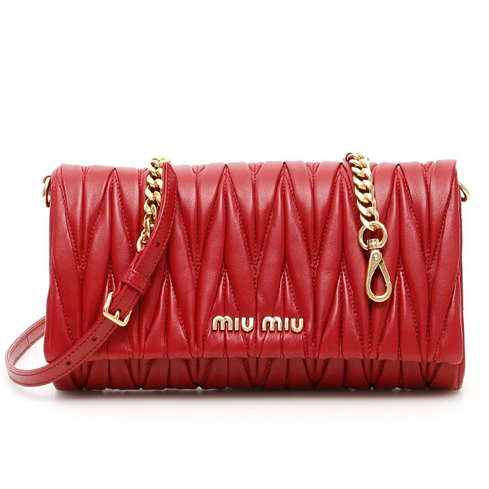 MIU MIU BAG 5BH080N88FUOC Matelasse Crossbody Bag