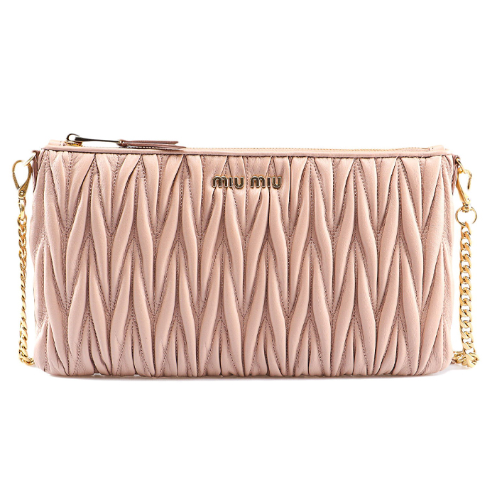 MIU MIU BAG 5BF354N88CAMM Clutch Matelasse` In Lamb Skin