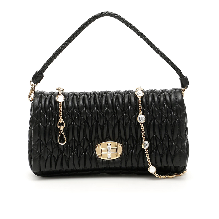 MIU MIU BAG 5BD4172D21NERO cloquet nappa bag