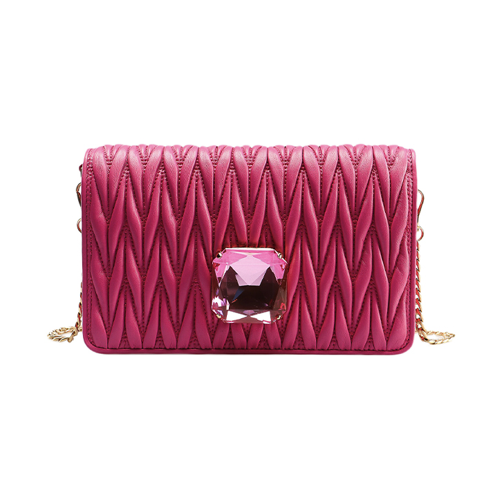 MIU MIU BAG 5BP001FUXI Pink & Purple Wallet Bag In Lamb Skin