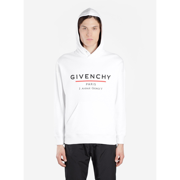 ジバンシィGIVENCHY フード付き長袖パーカーホワイト BMJ05430AF 100