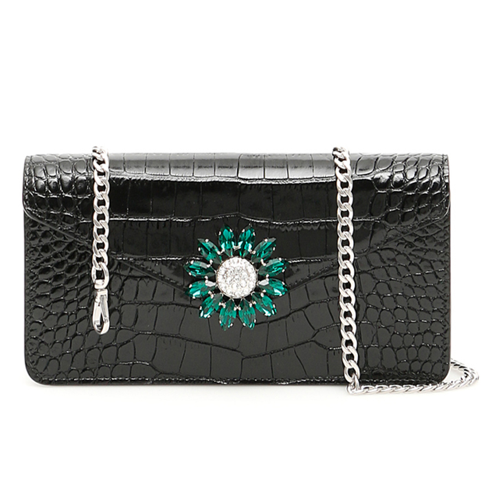 MIU MIU BAG 5DH0442B96NERO CROCODILE-PRINT LEATHER MINI-BAG