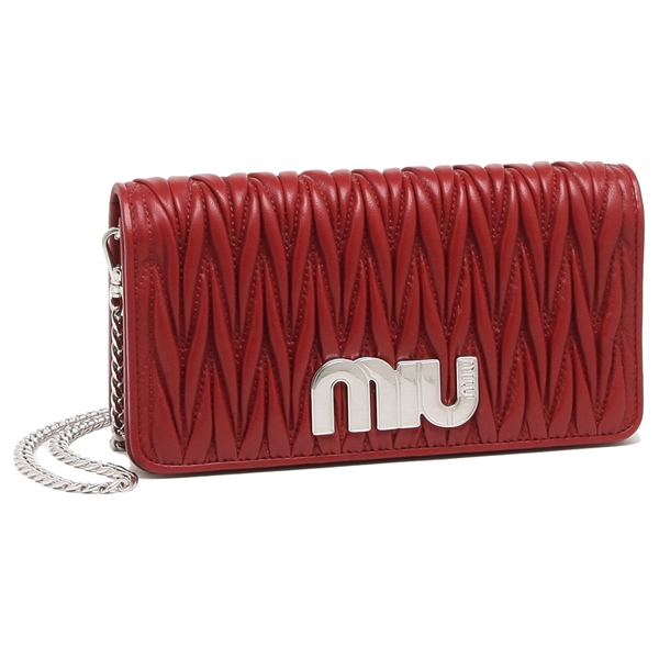 MIU MIU BAG 5DH0442B4QFUOC LAMBSKIN RED