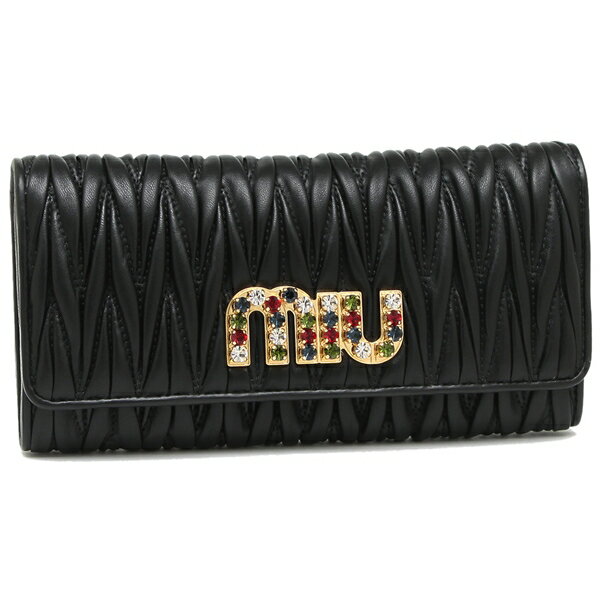 MIU MIU SLG 5MH1092BSQNER1 LOGO MATELASS_ WALLET