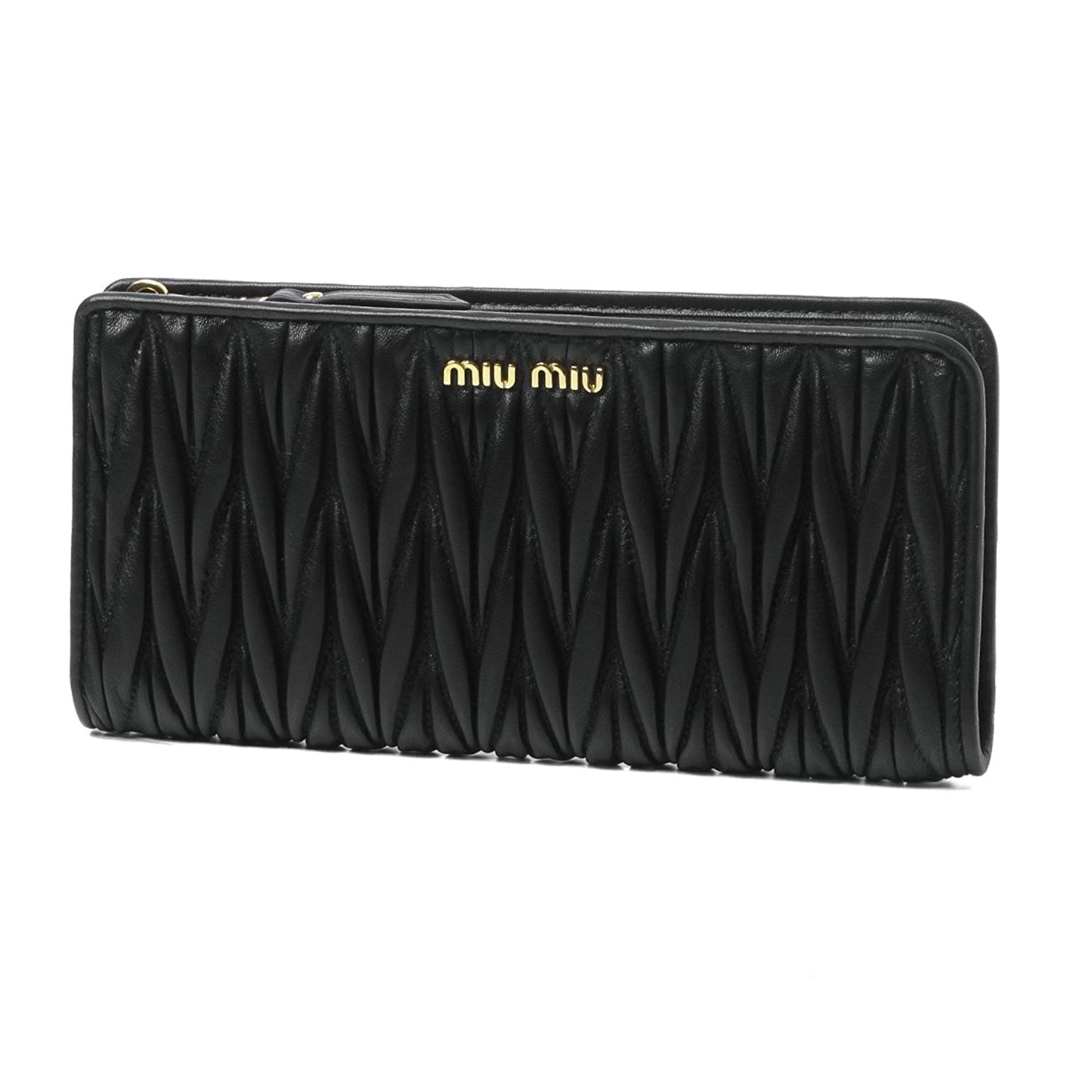 MIU MIU SLG 5ML010N88NERO Quilted wallet