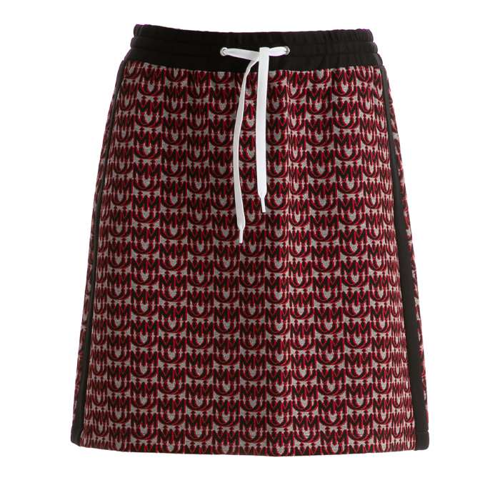 MIU MIU LADY SKIRT MJD1591UE5NERO JERSEY BLACK SKIRT  MONOGRAM