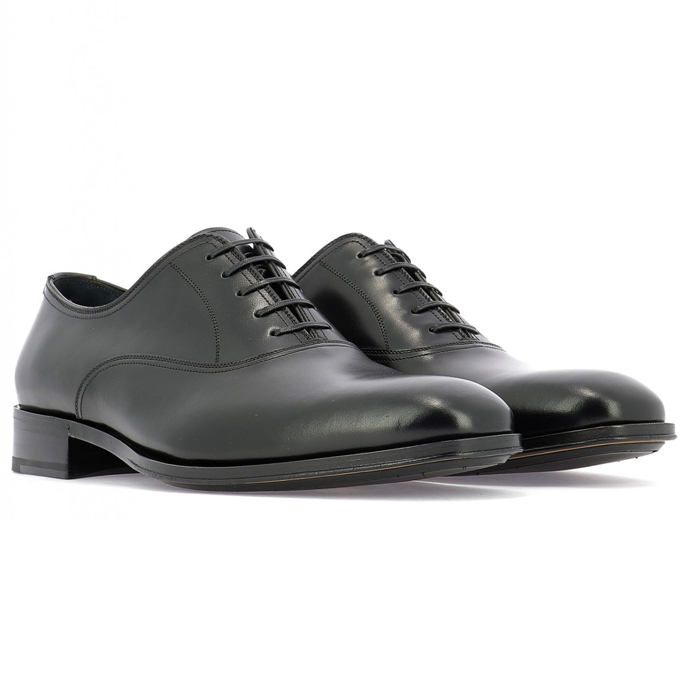 FERRAGAMO MEN SHOES 0705611 CALF NERO ALFREDO LACE UP SHOES