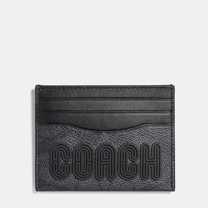 Card Case In Signature Canvas With Coach Print 69793