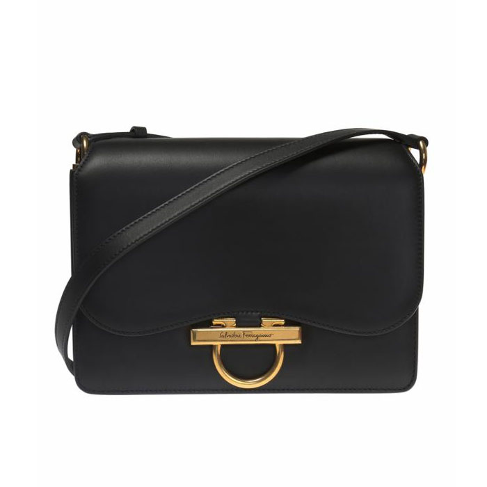 FERRAGAMO BAG フェラガモバッグ 21-H321 CALF NERO 'JOANNE' SHOULDER BAG