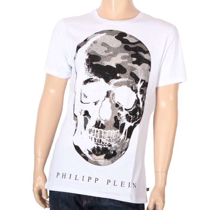 フィリッププレイン PHILIPP PLEIN メンズ フィリッププレイン Tシャツ HM340785 01 WHITE