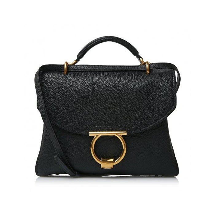 FERRAGAMO BAG フェラガモバッグ 21-H493 CALF NERO SHOULDER BAG