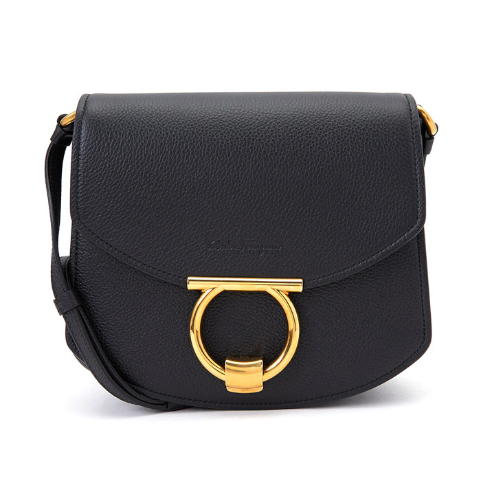 FERRAGAMO BAG フェラガモバッグ 21-H766 CALF NERO ‘MARGOT’ SHOULDER BAG