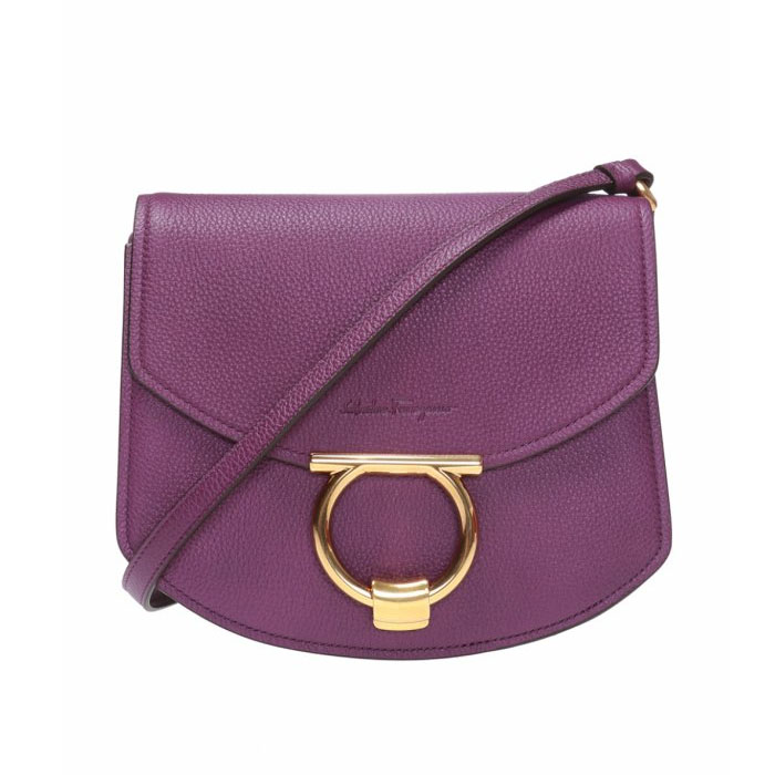 FERRAGAMO BAG フェラガモバッグ 21-H766 CALF BIZANTIUM PURPLE ‘MARGOT’ SHOULDER BAG