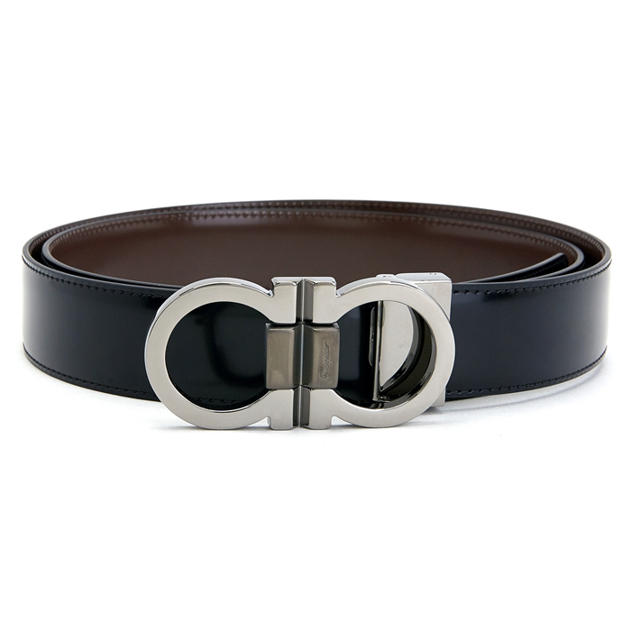 Salvatore Ferragamo Belt 67-8648-00 CALF NERO BLACK