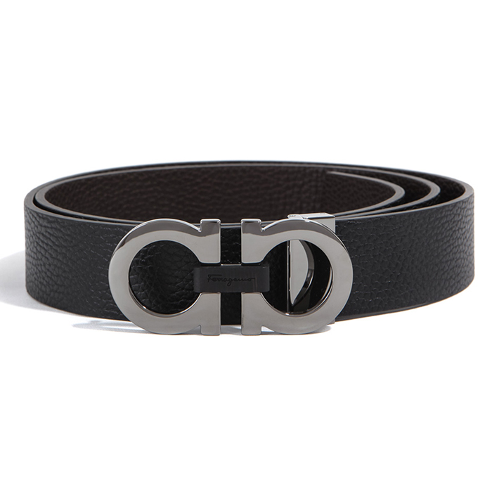 Salvatore Ferragamo Belt 67-8783-02 CALF NERO BLACK