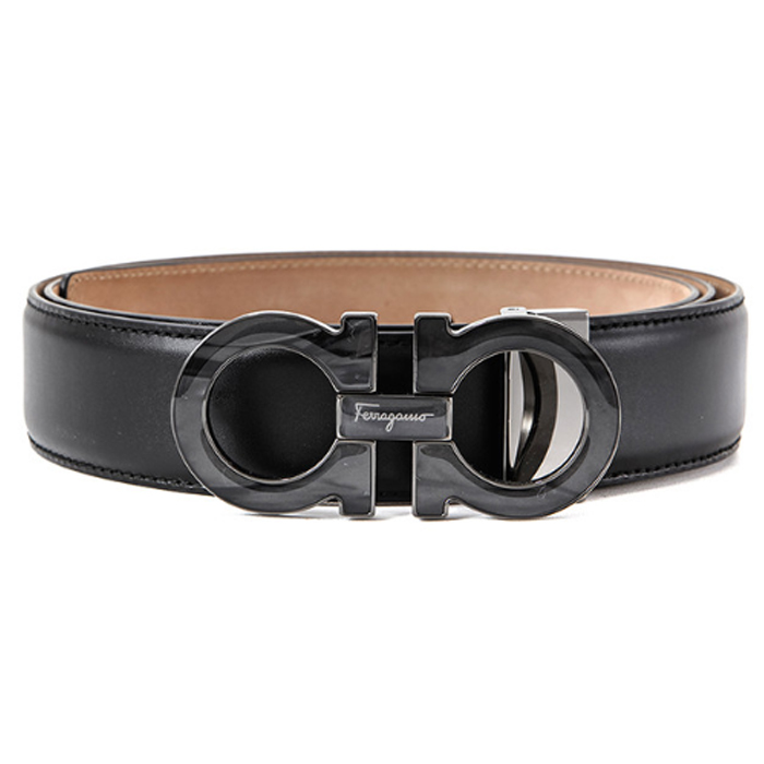 Salvatore Ferragamo Belt 67-9110-03 CALF NERO BLACK