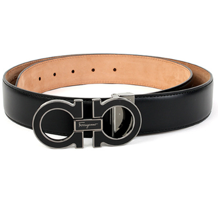 Salvatore Ferragamo Belt 67-9750-02 CALF NERO BLACK