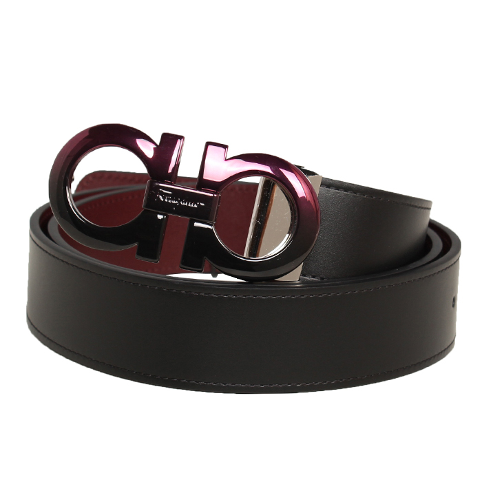 FERRAGAMO BELT フェラガモベルト 67-5542-00 CALF WINE