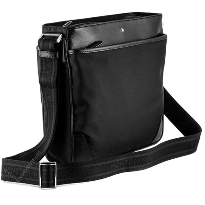 MONTBLANC BAG モンブランバッグ116796 SARTORIAL MEDIUM NYLON BLACK LEATHER TRIM JET REPORTER