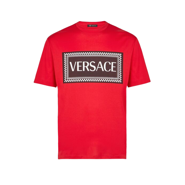 ヴェルサーチ VERSACE メンズニューコットンブランドレタープリントメンズ半袖Tシャツ A81548 A201952 A041