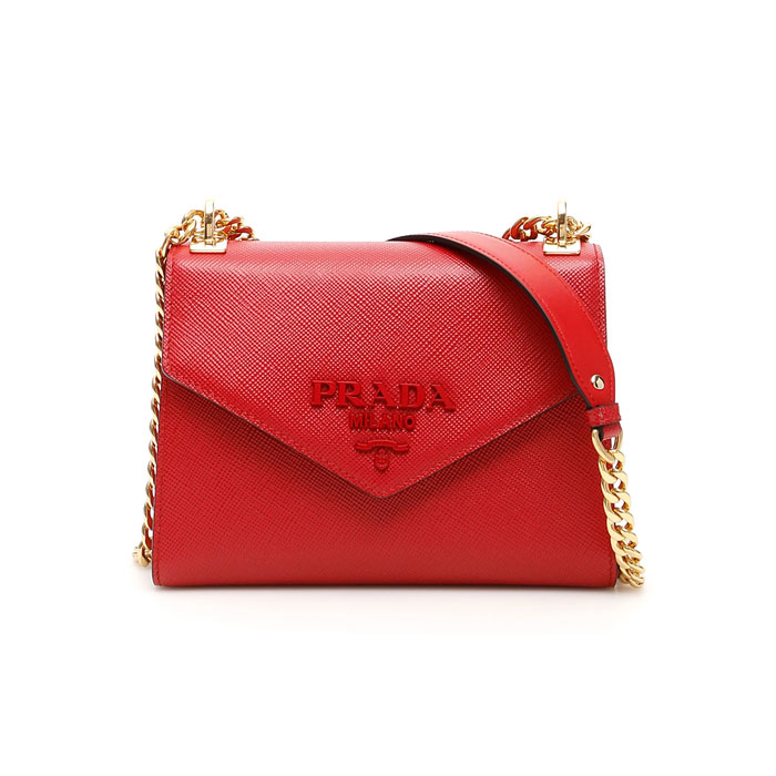 プラダ PRADA レディース バッグ 1BD127 2ERX FUOCO RED Leather Monochrome Bag