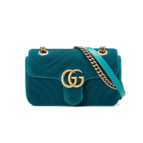 グッチ GUCCI BAG レディースバッグ 446744 K4D2T 4462 BLUE VELVET