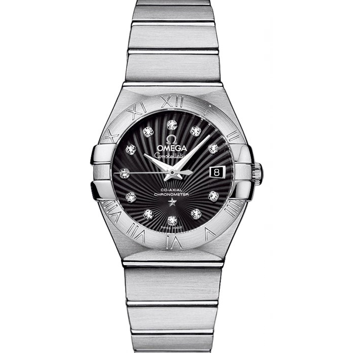 OMEGA Constellation Chronometer Black Dial Stainless Steel Ladies Watch 123.10.27.20.51.001