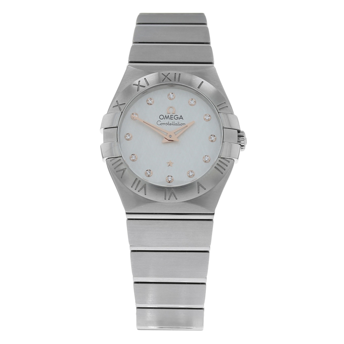 Omega Constellation Silver Diamond Dial Ladies Watch 123.10.27.60.52.001