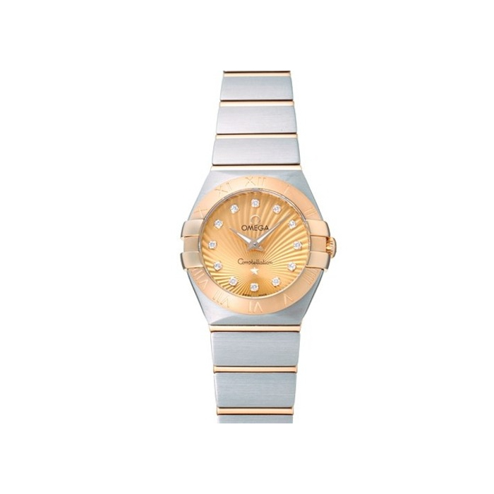 Omega Ladies Constellation Champagne Dial Diamonds Watch 123.20.24.60.58.001