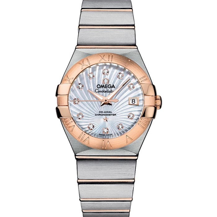 Omega Ladies Constellation Brushed Chronometer Watch 123.20.27.20.55.001