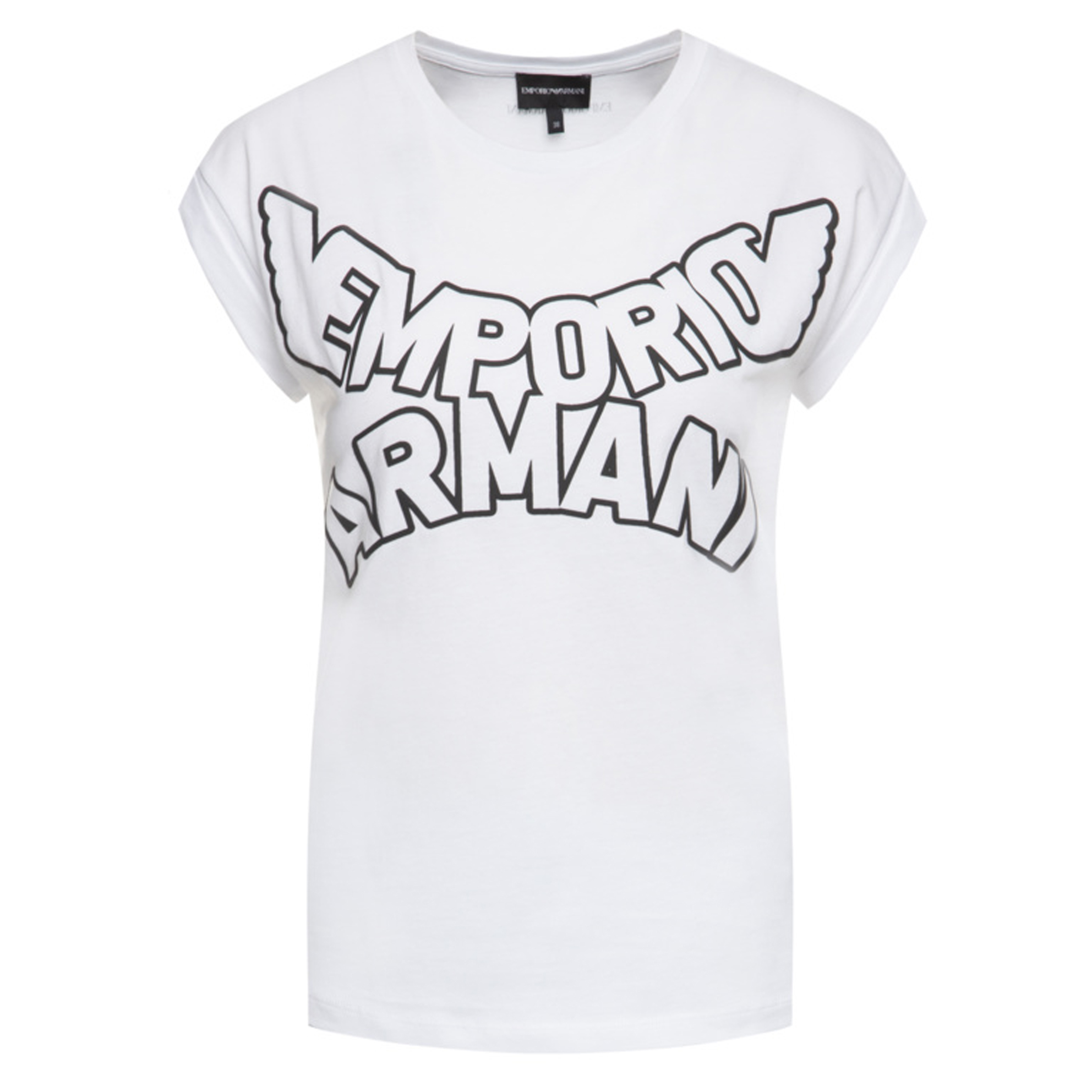 エンポリオアルマーニ EMPORIO ARMANI レディース ロゴトップ Tシャツ 3H2T7S 2J53Z 0100