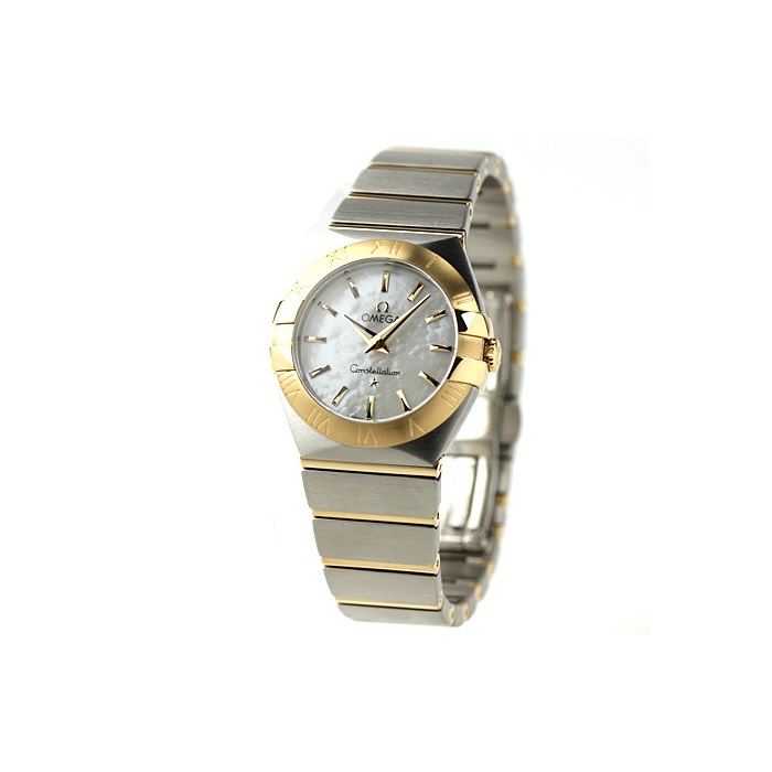 OMEGA オメガコンステレーションレディース watch white shell dial silver X gold stainless steel belt 123.20.27.60.05.002