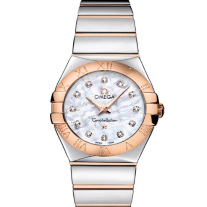 OMEGA WOMEN'S CONSTELLATION DIAMOND 27MM QUARTZ WATCH 123.20.27.60.55.003