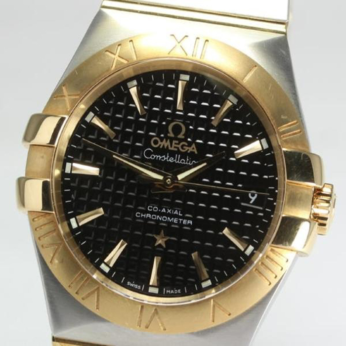 OMEGA Constellation Black Dial Stainless Steel and Yellow Gold Men's Watch 123.20.35.20.01.002