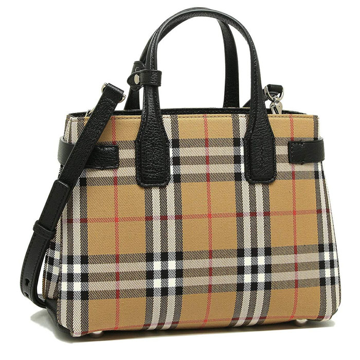 BURBERRY BAG バーバリーバッグ 4076948 00100 BLACK ブラック ベージュ Black Beige