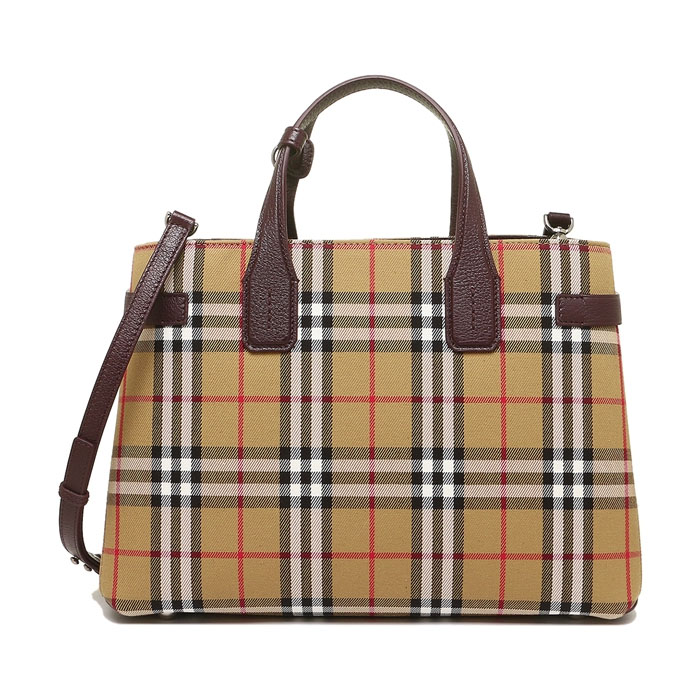 BURBERRY BAG バーバリーバッグ 4076952 DEEP CLARET Brown Beige Shoulder Bag