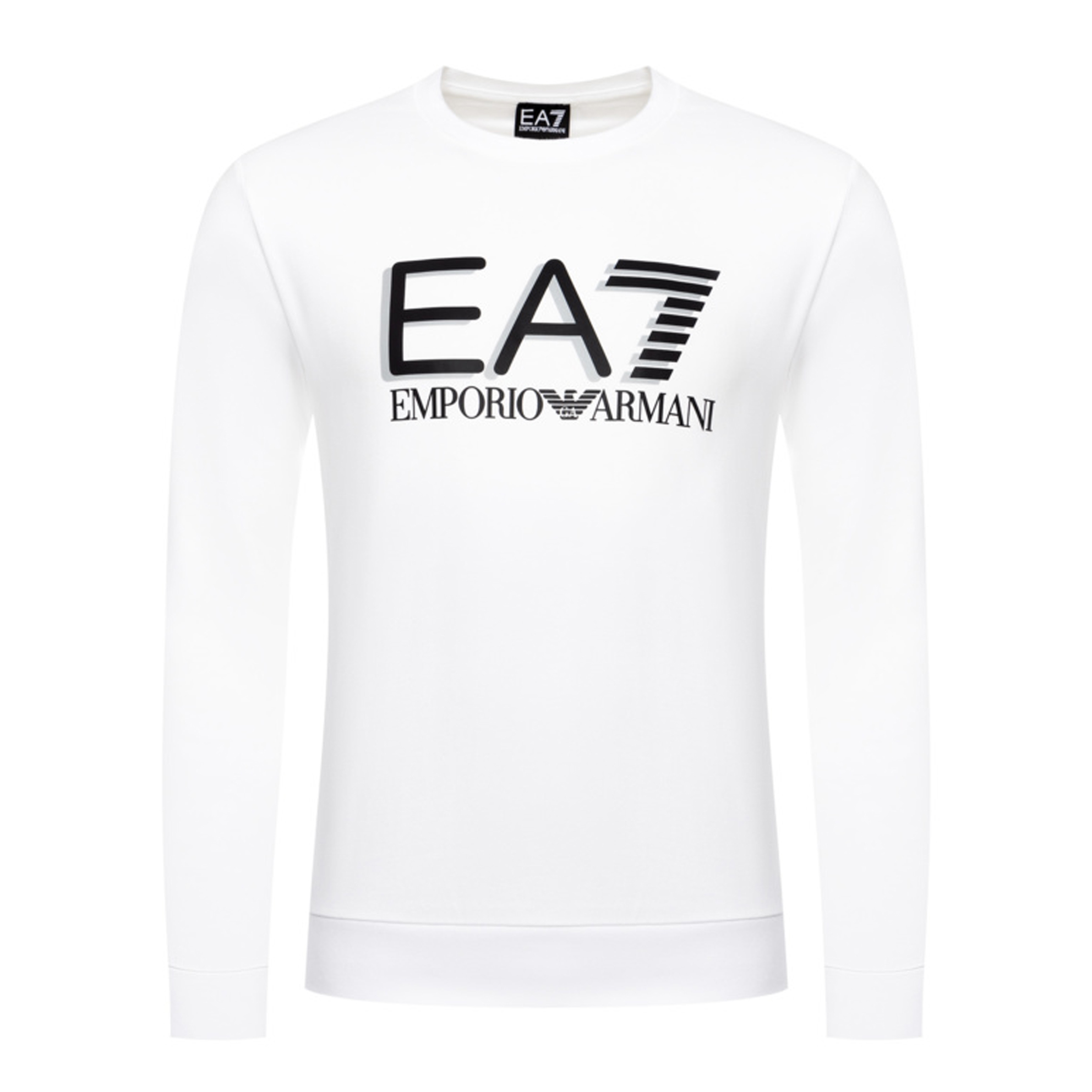 エンポリオアルマーニ EA7 EMPORIO ARMANI メンズ ホワイトレギュラーフィットスウェットシャツ 3HPM60 PJ05Z 1100