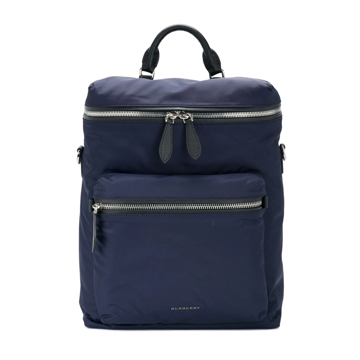 BURBERRY BACKPACK バーバリーバックパック 4064914D-NV Zip-top Leather Trim Showerproof backpack