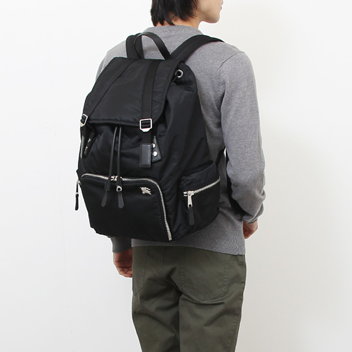 BURBERRY BACKPACK バーバリーバックパック 8005373BLK Black bag men rucksack backpack