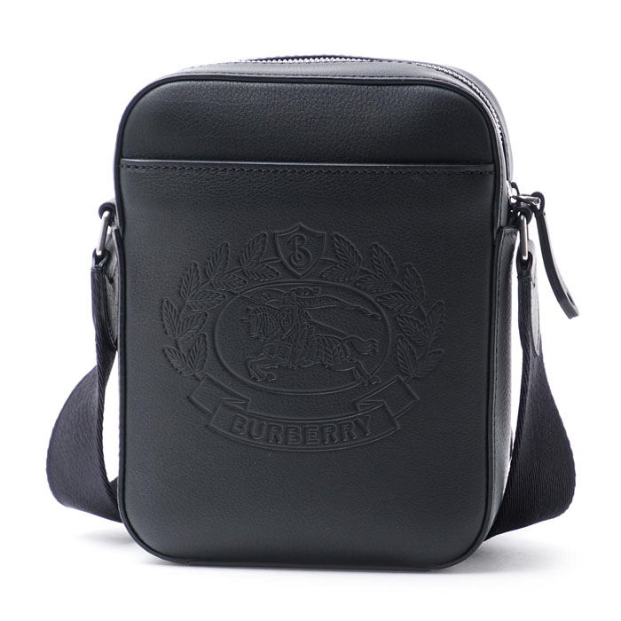 BURBERRY BAG バーバリーバッグ 8005196 Black Small emboss emblem synthetic leather body bag