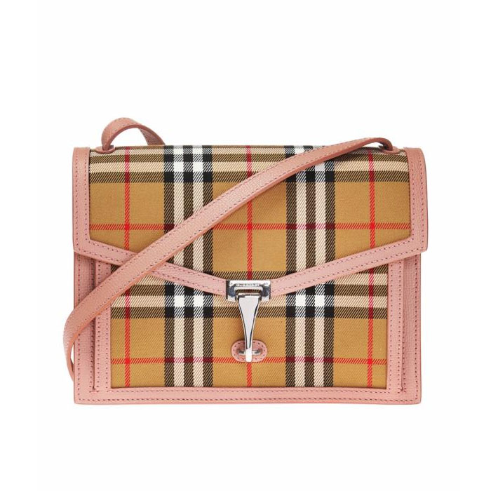 BURBERRY BAG バーバリーバッグ 8006360 A1424 ASH ROSE Macken Vintage check and leather small bag