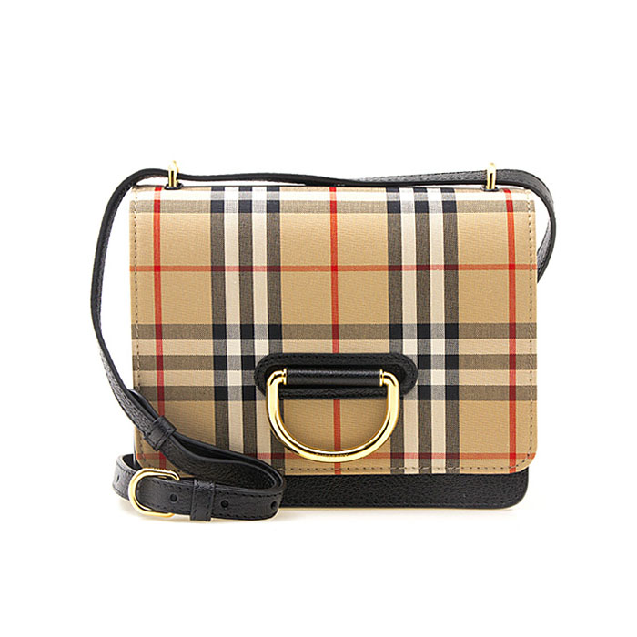 BURBERRY BAG バーバリーバッグ 8010544 A1189 BLACK Vintage Check SM DRING