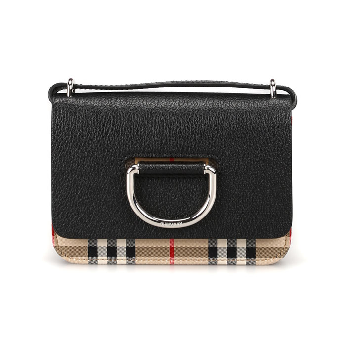 BURBERRY BAG バーバリーバッグ 8010959 BLACK D-Ring mini cross body bag